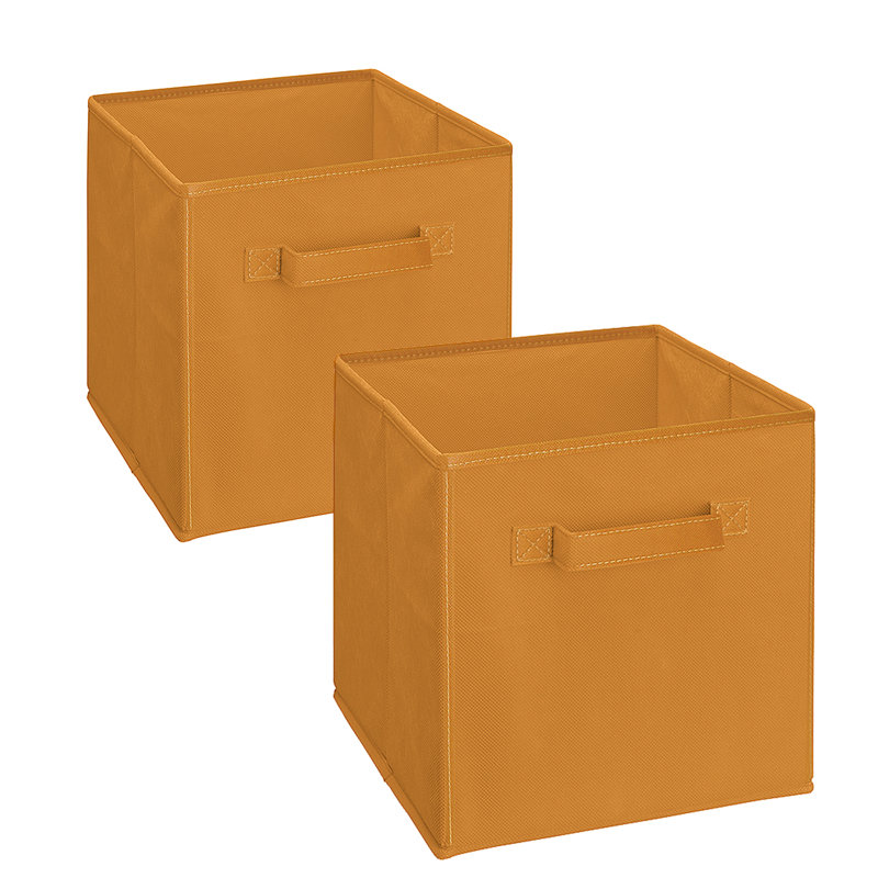 Tiroir en tissu Cubeicals, Orange, Ensemble de 2