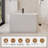 Gridley Casainc Rectangle Freestanding Soaking Solid Surface Resin Stone Bathtub-109080074