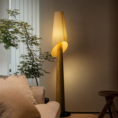 Lampes sur pied créatives de style traditionnel en bois massif pour la décoration du salon et de la chambre à coucher