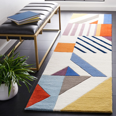Tripoli Hand Tufted Wool Ivory/Blue/Red/Yellow Rug