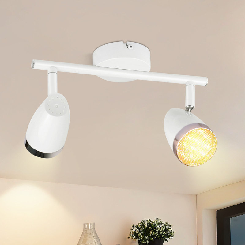 LED ceiling spotlight 2 flame modern 4W warm white 3000K, White
