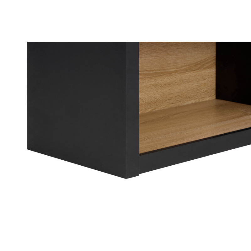 Bibliothèque arquée noire à 4 niveaux avec bibliothèque de 43 po de hauteur et tablettes de rangement