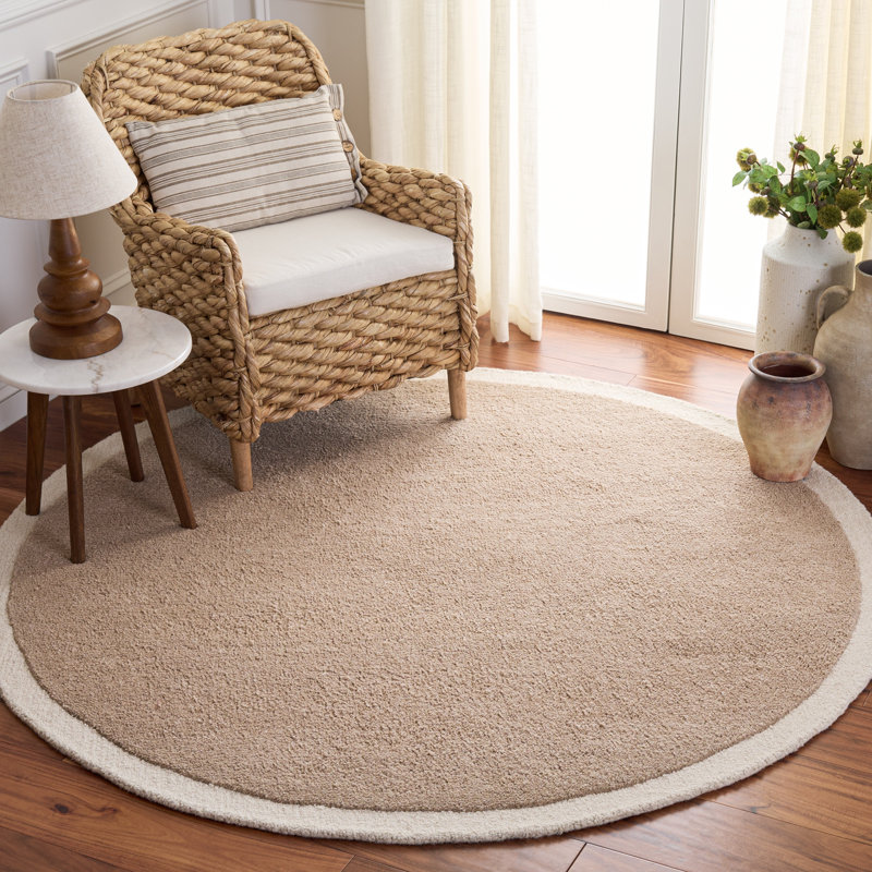 Metro Hand Tufted Wool; Cotton Solid Color Indoor Rug, Round 6'