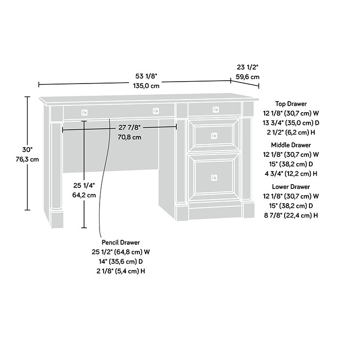 Oak Finish Computer Desk