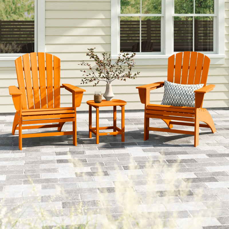 Ensemble Adirondack 3 pièces Nautical, Tangerine