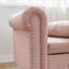  Chaise longue rembourrée en velours rose Blush-257069434