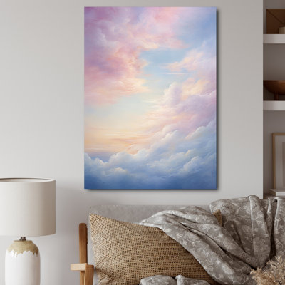 «Pink Sky Photo Celestial Symphony I», reproductions d'art mural paysage et nature