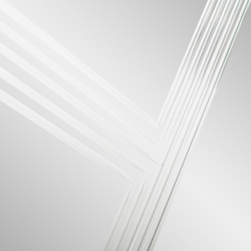 Adoree V Grooved Square Mirror