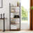 Industrial Metal & Wood Storage Shelf, Freestanding Open Shelving Unit For Living Room, Kitchen, Office, Heavy Duty Utility Rack For Books, Plants, Decor-1037706468-1070469753