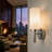 V2121 Aquilar 1-Light Indoor Chrome Wall Mount Sconce with White Cylinder Glass Shade-15631747