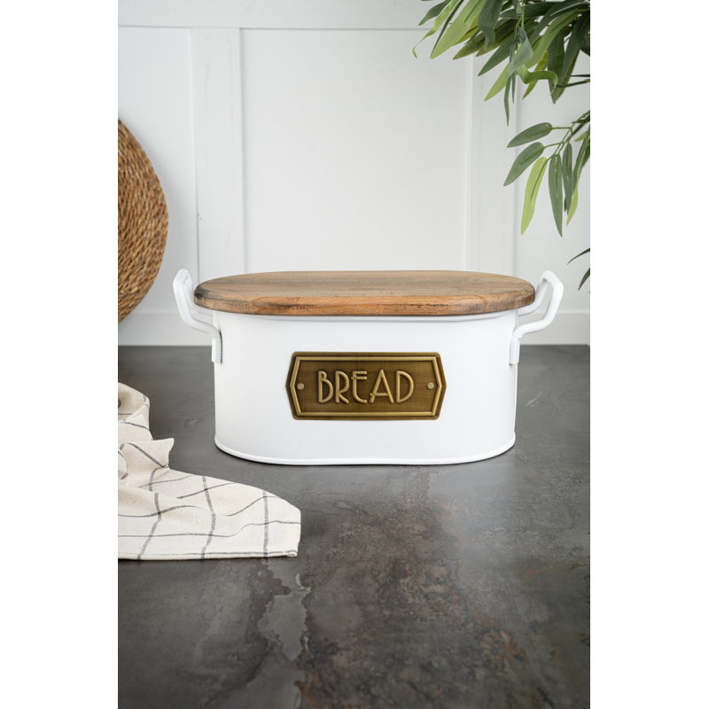 Boîte de rangement durable, 17 x 20 x 15,7 pouces | 100% acier galvanisé, finition blanche et brune | Résistant aux intempéries, parfait pour une utilisation intérieure et extérieure, organisez votre espace avec style et force