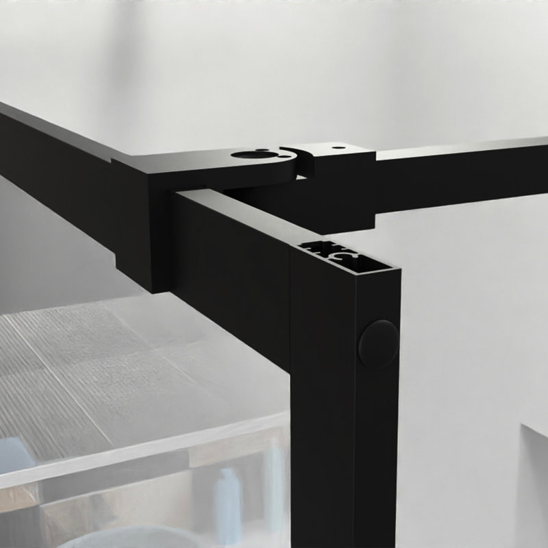 Walk-In 46" X 72" Shower Screen - Black, Tempered Glass, Construction Black For 0.2" Thick Glass Build