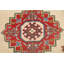 Tapis oriental à motif géométrique Kazak noué à la main de conception unique 7 x 10