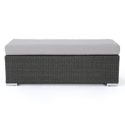 Relaxing Backyard Bench - Foam-filled Cushion, 17.54 Lb Weight Patio Garden Resin Wrapped Iron, Unwind On