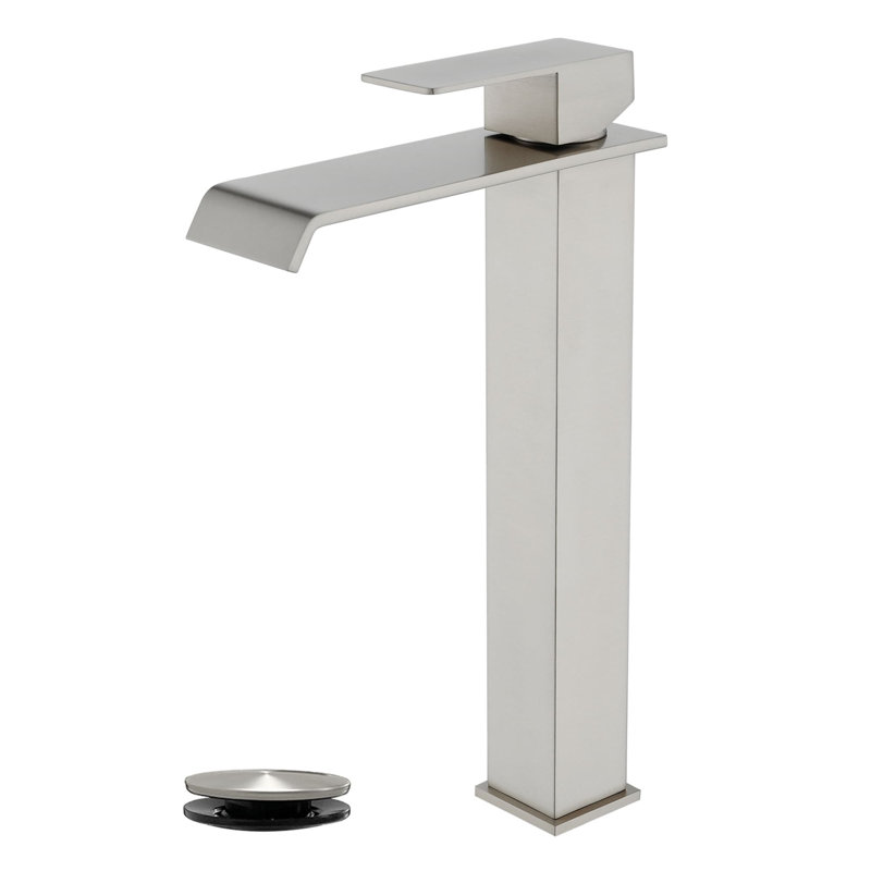 Robinet de vasque de salle de bain Waterfall avec bonde escamotable et robinets de lavabo de salle de bain à un trou