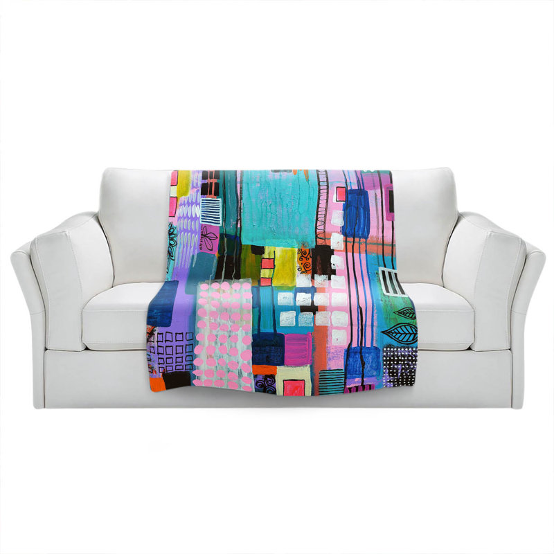 Hand Woven Throw Blanket, 51" W x 60" L