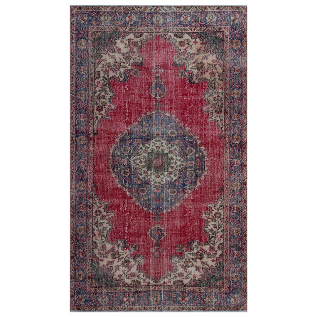 Atina Beige Vintage Wool Handmade Area Rug