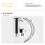 Robinet de lavabo pour salle de bain à poignée simple 6 po en noir mat - Acier inoxydable 304 Design épuré moderne pour la salle de bain Contrôle pratique de la température de l'eau-128812738