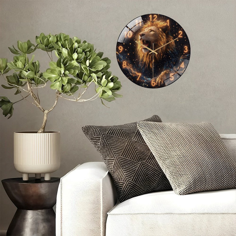 Horloge murale 12 po Lion