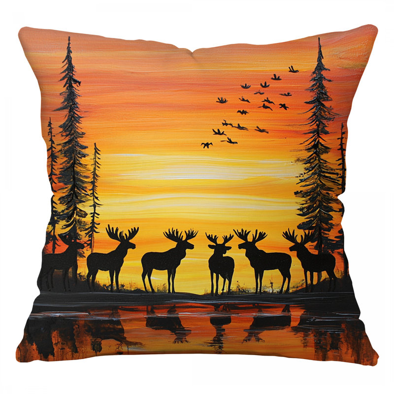 Coussin Deer, Carré 14 po