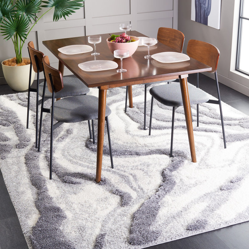 Hi-Lo Shag Performance Abstract Rug, Rectangle 8' x 10'