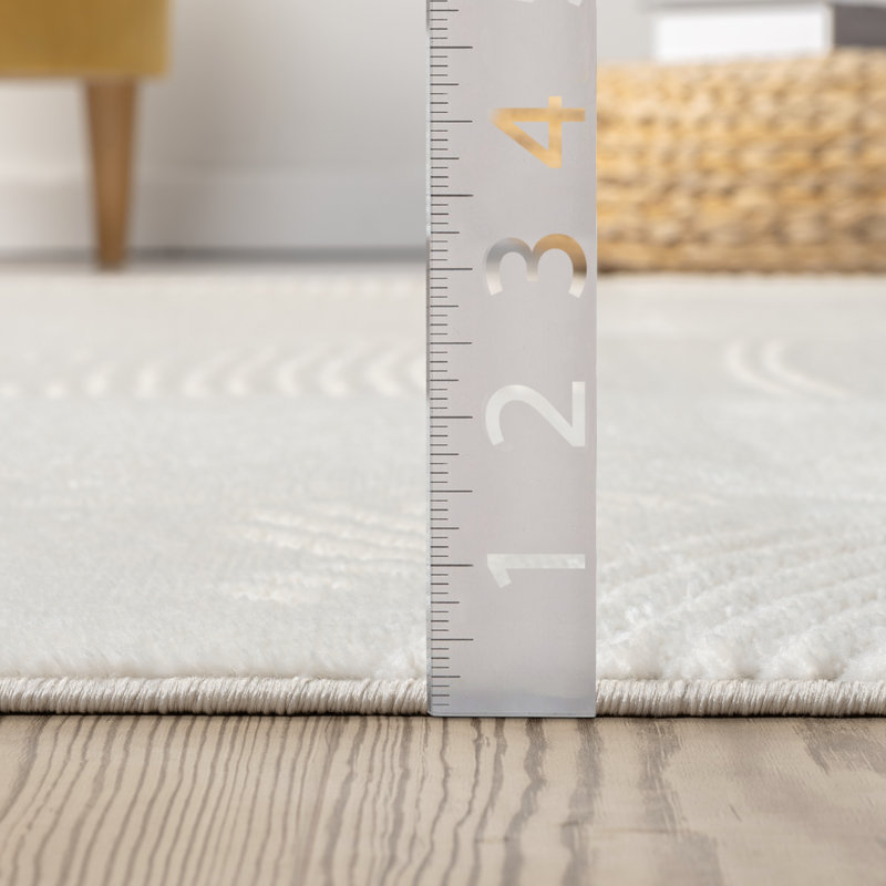Abani Oltmann Oltmann120A Neutral Brush Stroke Sandbrush Design Cream Area Rug, Rectangle 4' x 6'