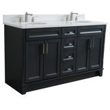 Fraiture 61'' Double Bathroom Vanity with Quartz Top
