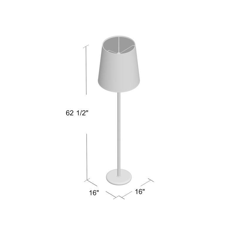 Buster Chica Floor Lamp, Polished Nickel, Fondine