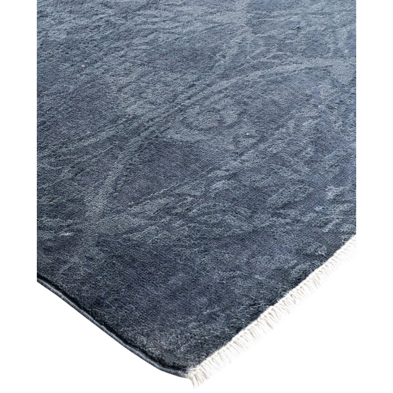 Overdyed One-of-a-Kind 4' 3" X 12' 0" Hand Knotted Area Rug