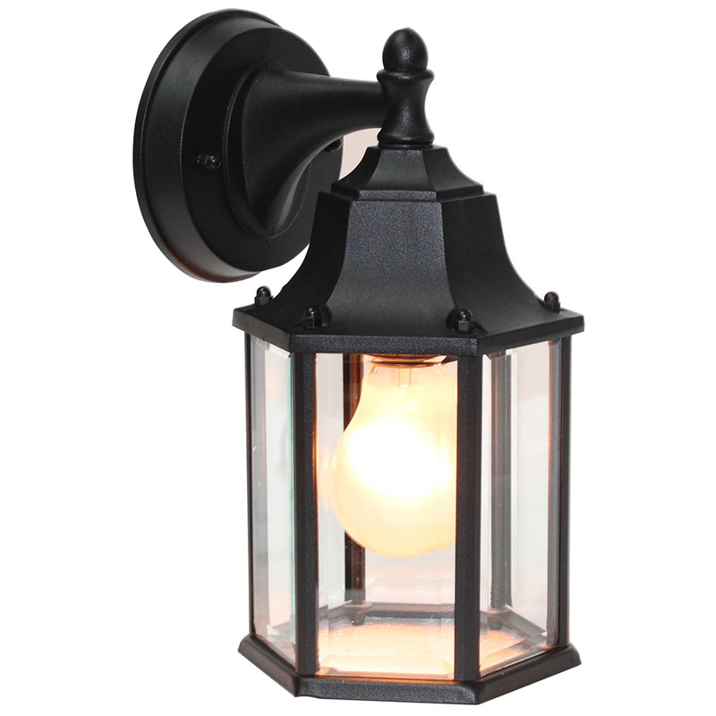 Lanterne murale d’extérieur à del Filer, 6, H 9,89 po x l 6,25 po x P 6,25 po