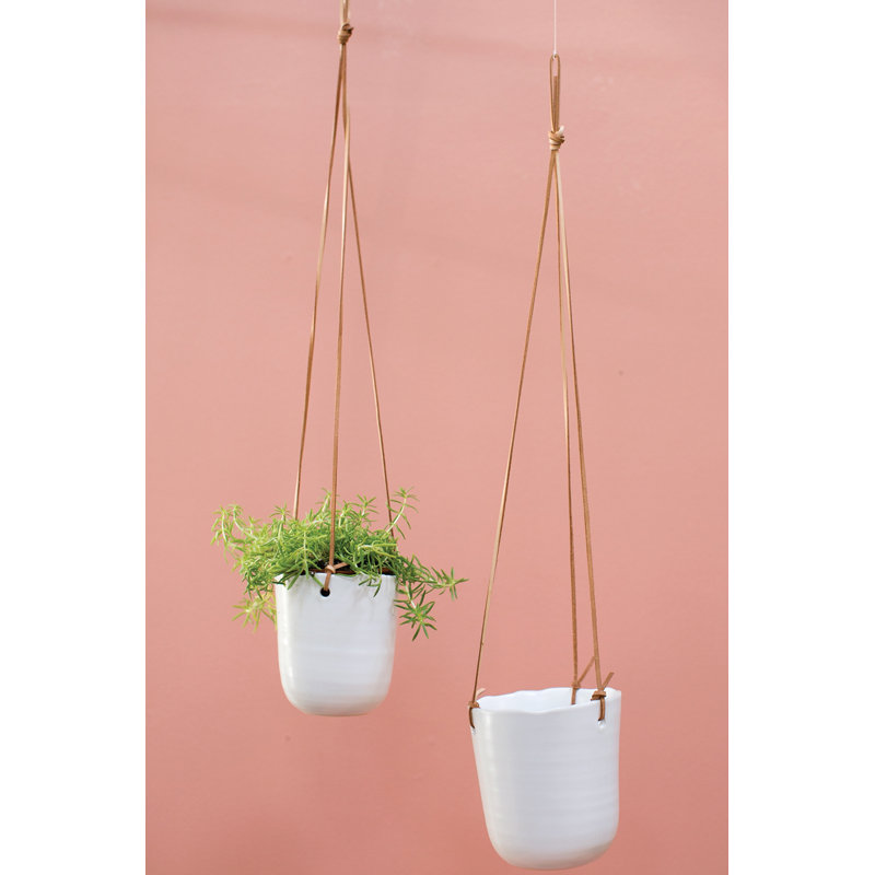 Pots à fleurs suspendus en céramique Boca