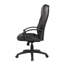 Chaise de bureau Mala à haut dossier, similicuir noir, mécanisme d'inclinaison à ressort