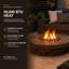Round Faux Stone Propane Smokeless