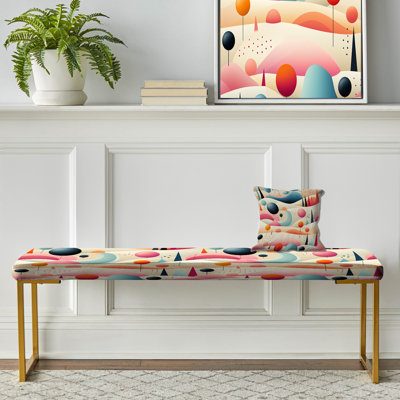 Banc rembourré or