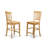 5 Piece Kitchen Counter Height Dining Table Set Includes a Rectangle Dining Room Table and 4 Wooden Seat Chairs, Oak-63260471-3921995