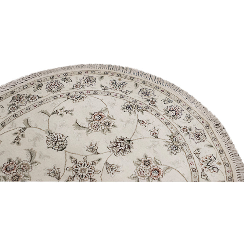 High-Quality Hand-Knotted Ivory Area Rug