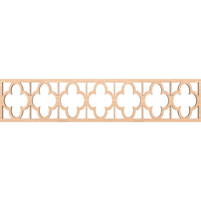 46 3/4"W x 10"H x 3/8"T Woodall Fretwork Moulding, Red Oak
