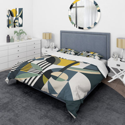 Vintage Mid-century Graphics I BeddingMicrofiber / Polyester Duvet Cover Set