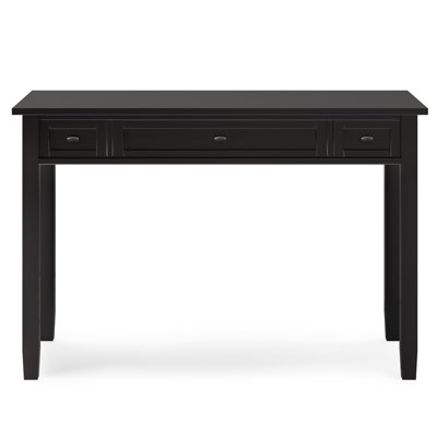 Bureau d'écriture en bois massif avec plateau à clavier rabattable et 2 tiroirs Warm Shaker