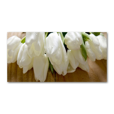 White Tulips - Wrapped Canvas Print