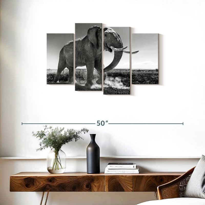 Grassland Elephant, 22" H x 36" W