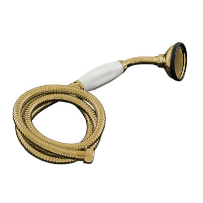 Douche en porcelaine avec tuyau de douche à main et brise-vide
