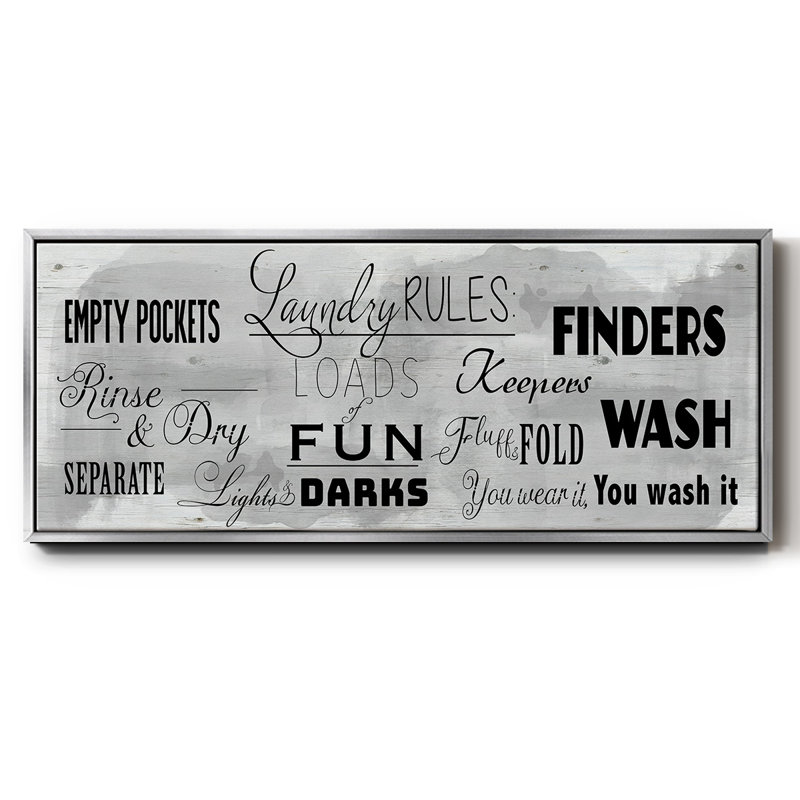 Laundry Rules - Toile encadrée, H 24 po x l 60 po