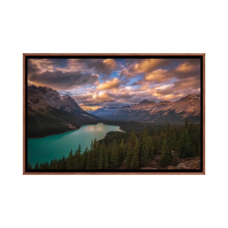Peyto Lake At Dusk by Michael Zheng - Print on Canvas