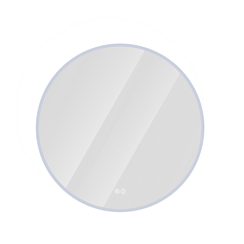 Miroir de salle de bain rond rond avec lumière