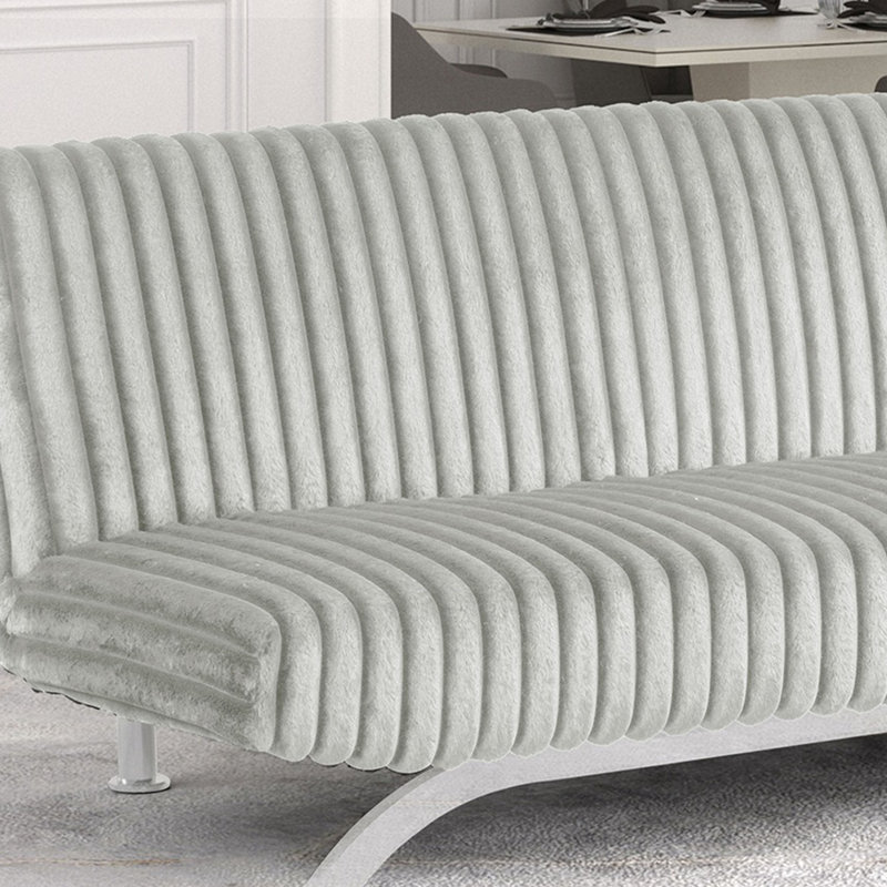 Canapé-lit futon de style contemporain, Gris clair