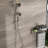 4.7" Rain Showerhead And 8 Hand Shower Package, Stainless Steel Hose, Adjustable Angle Holder, Slide Bar, Brushed Nickel Multi Function - Showerhead, Shower,-118625398