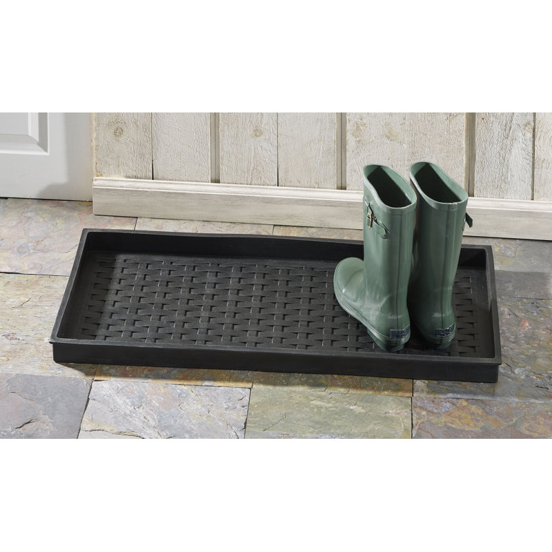 Rubber Jumbo Basketweave Boot Tray