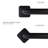 42-Inch Monarch Designer Grab Bar with Square Flanges, Matte Black Stainless Steel