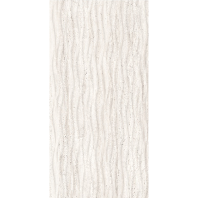Carrelage en porcelaine ondulée Travertino Bianca